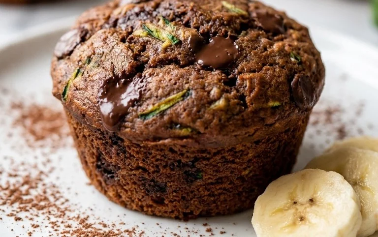 Chocolate Zucchini Banana Bread Muffins