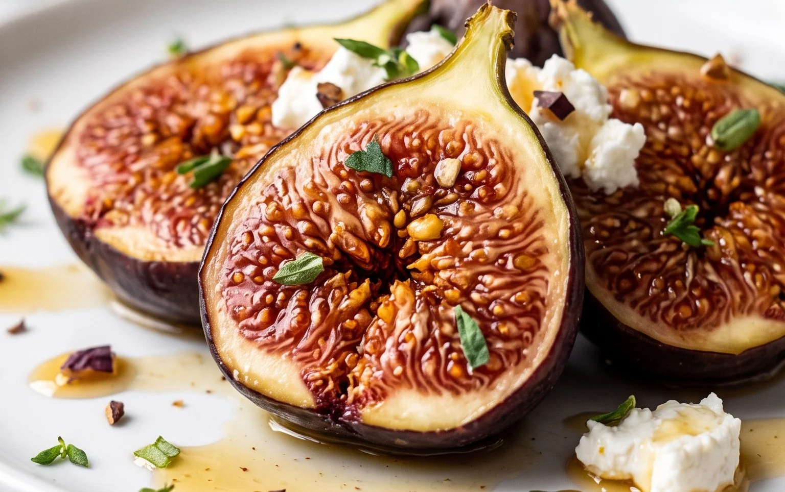 Figues rôties au chèvre et au miel