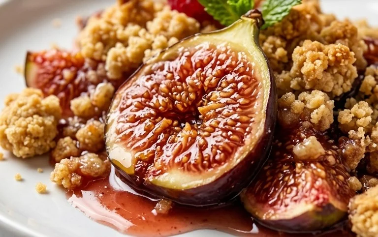 Crumble aux figues fraîches